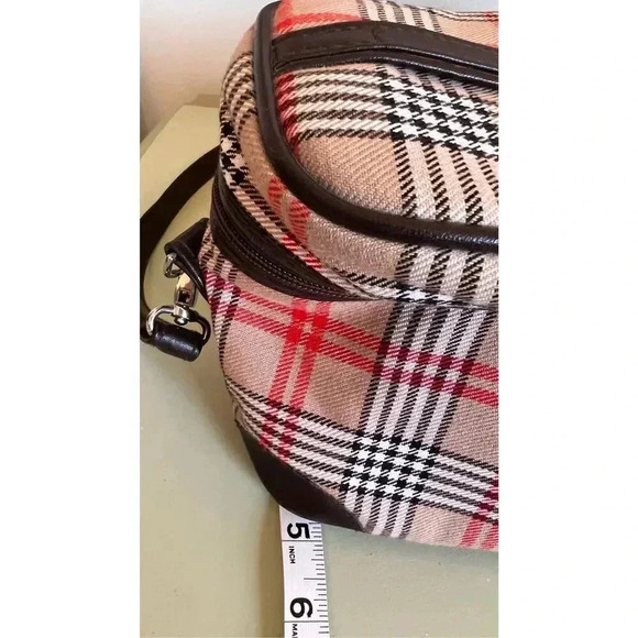 Vintage Tartan Pattern Zip-Around Lunch Crossbody Bag - Picture 11 of 16